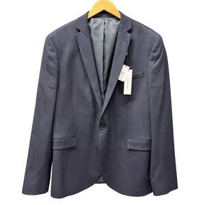 Topman Blazer Mens 46 R Super Skinny Blue Coastal Jacket Single Button NEW